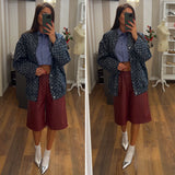 giacca denim pallettes - DENIM
