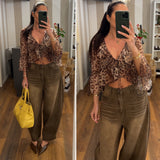top lea - leopardato