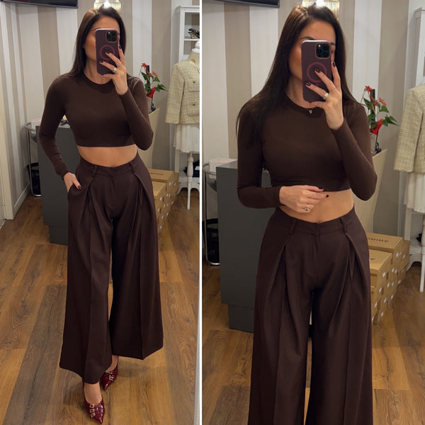 pantalone pence - red brown