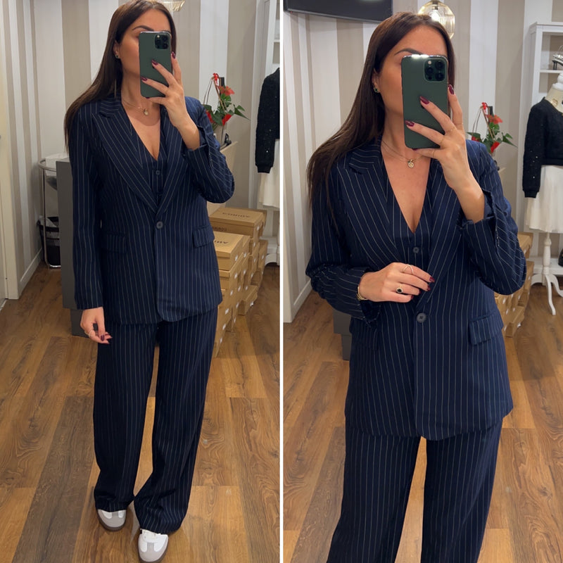 blazer NY - navy gessato