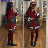 set noel - rosso/grigio