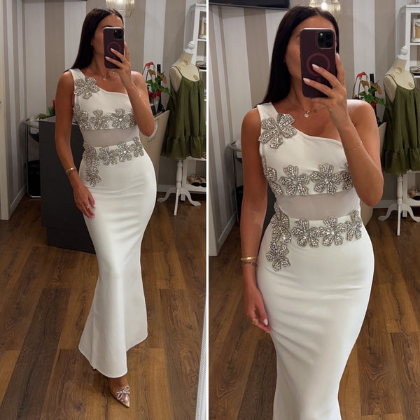 dress jolie - BIANCO