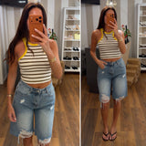 bermuda ripped - DENIM