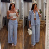 pantalone capri - CELESTE