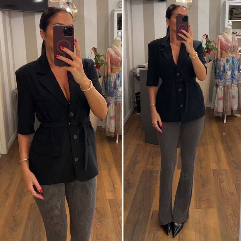 giacca mezza manica - NERO