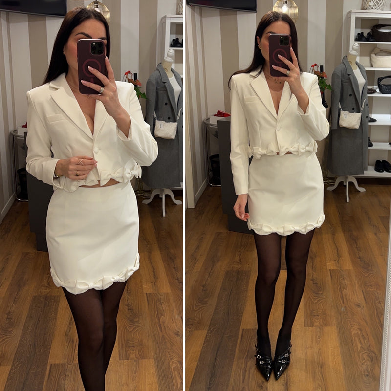 blazer papillon - BIANCO