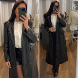 cappotto in vinile - NERO