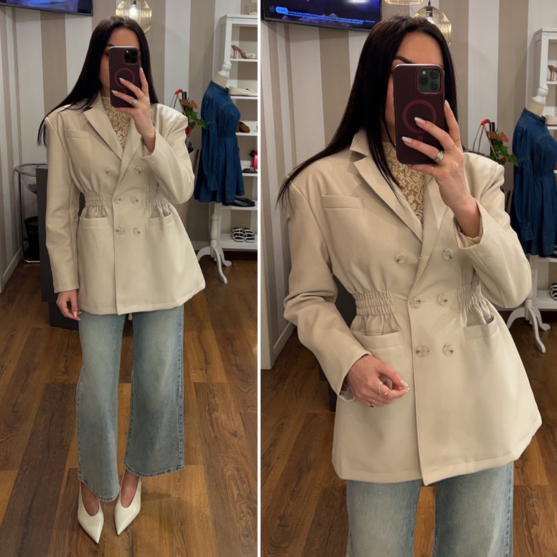 blazer ecopelle - ECRU