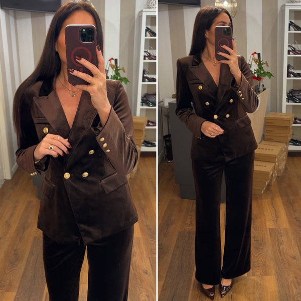 pantalone velluto - CHOCO