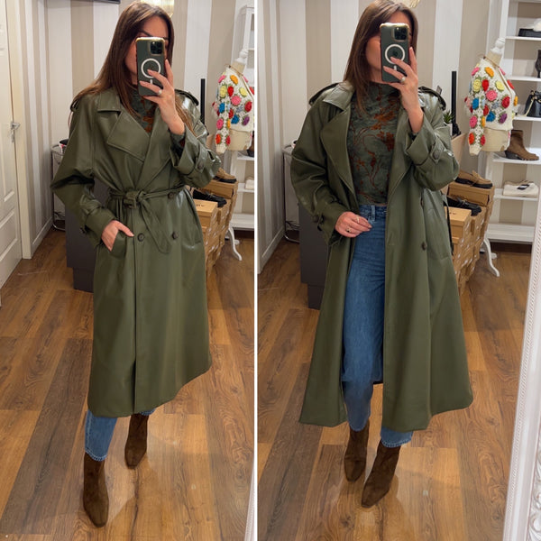 trench ecopelle - VERDE