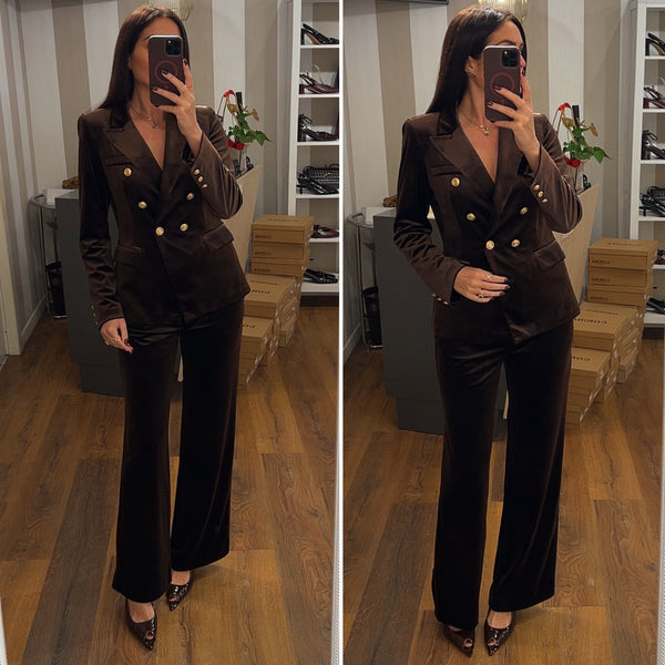 pantalone velluto - CHOCO