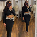 set diamond flower - NERO