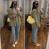 blazer mia - giallo /celeste