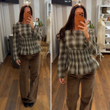velvet pants - BROWN