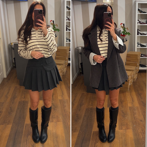 minigonna parisienne - GRIGIO