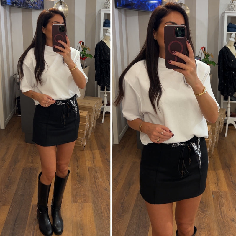 tshirt over spalline - BIANCO