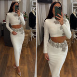 set diamond flower - BIANCO