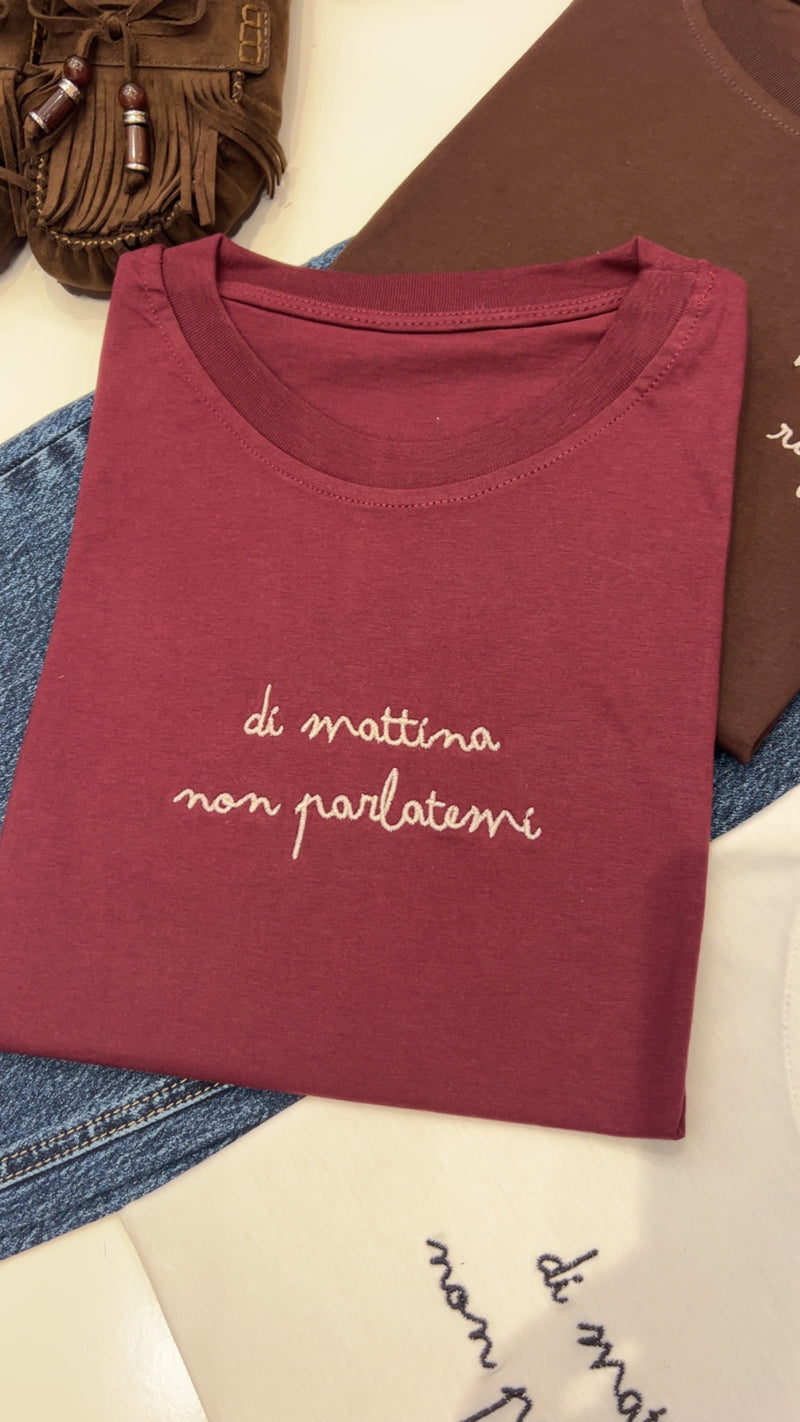 "non parlatemi" - burgundy
