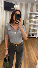 top cindy - GRIGIO