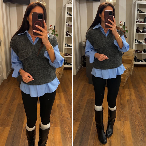 gilet stefani - GRIGIO