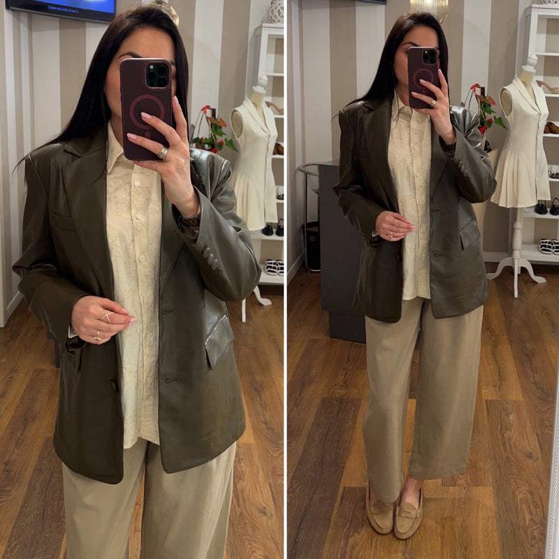 blazer ecopelle - VERDE