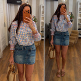 blusa cherry - azzurro rosso