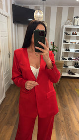 blazer raso - ROSSO