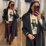 cappotto 100%lana - GRIGIO