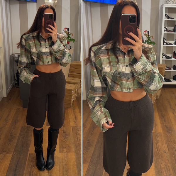 cropped shirt - VERDE