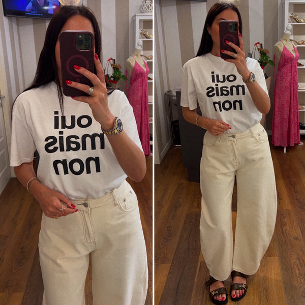 t-shirt oui mais no - BIANCO