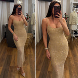 dress krystals - NUDE