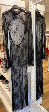 dress dantelle - NERO