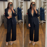 pantalone raso - BLU NOTTE