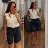 camicia smanicata - BIANCO