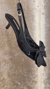 tacco fiocco - NERO