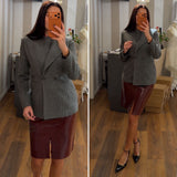 blazer checks - GRIGIO