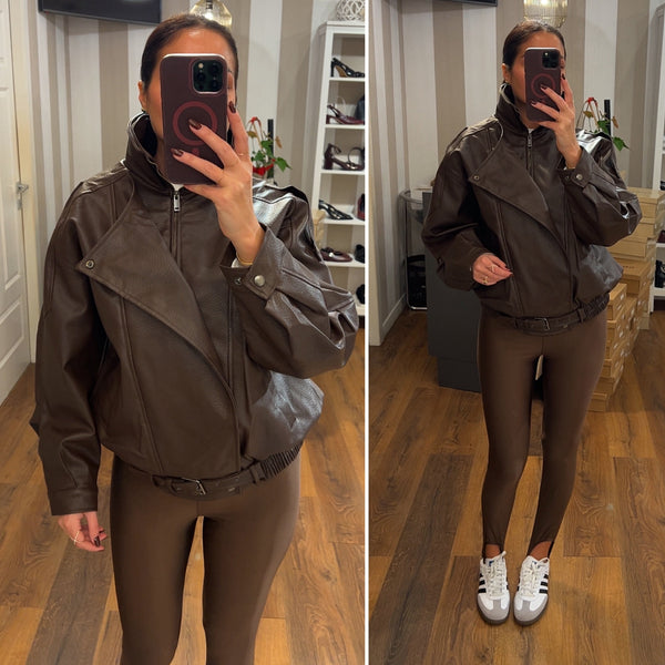 giacca ecopelle yves - CHOCO