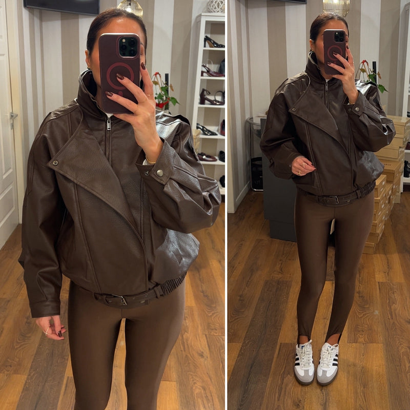 giacca ecopelle yves - CHOCO