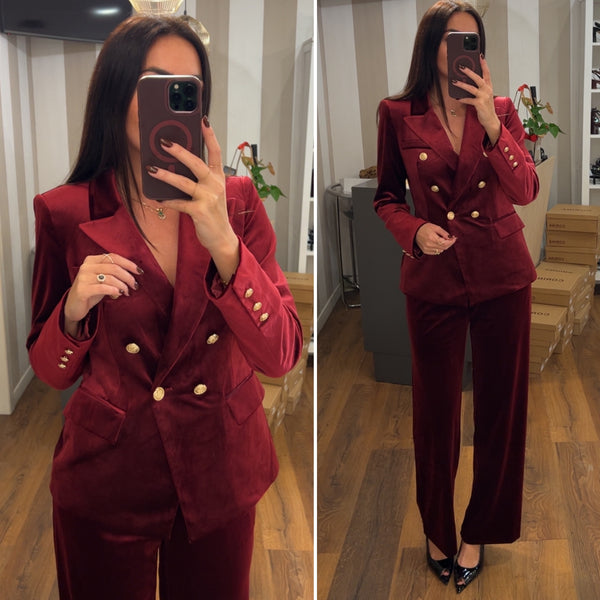 pantalone velluto - BORDO