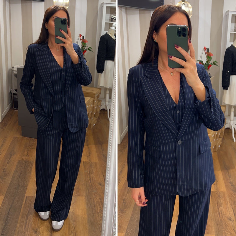 blazer NY - navy gessato