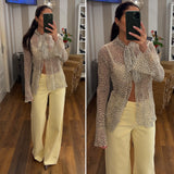 denim tall wide leg - GIALLO