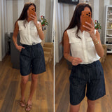 camicia smanicata - BIANCO