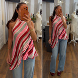 top stripes - rosa/bordeau
