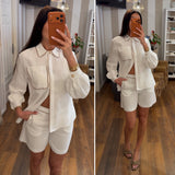 camicia in lino - BIANCO