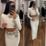 set diamond flower - BIANCO