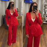 blazer raso - ROSSO