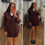blazer suede - wine