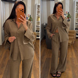 camicia lino - TAUPE