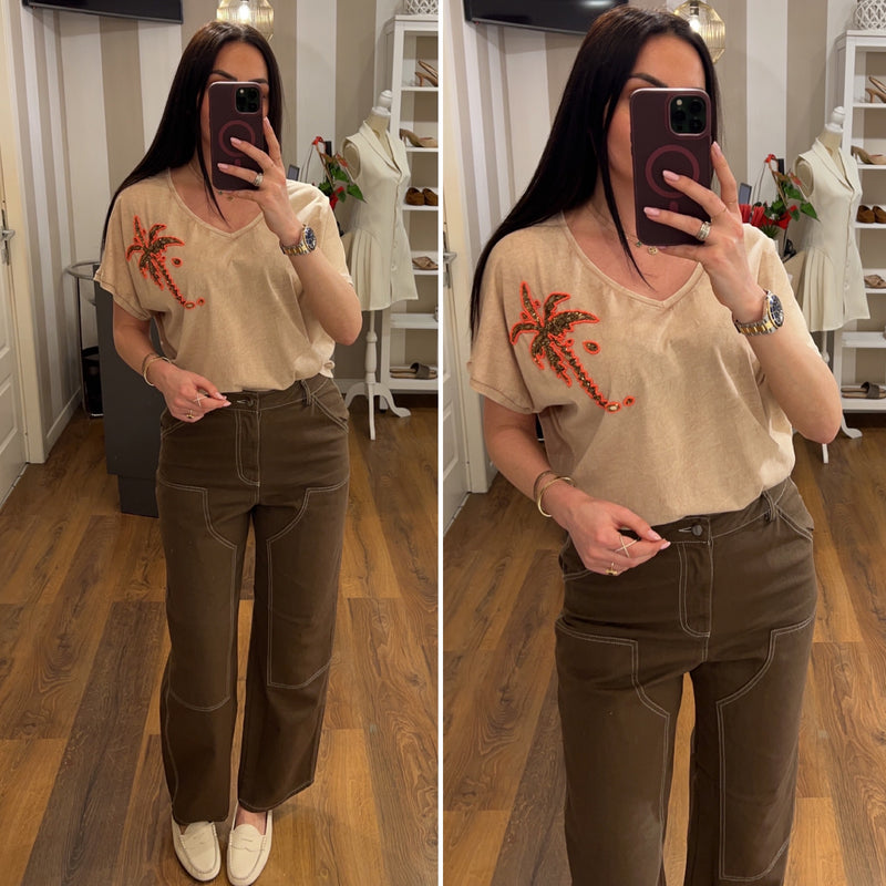 tshirt palm - BISCOTTO