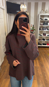 maglia righe rosso verde - rosso/verde